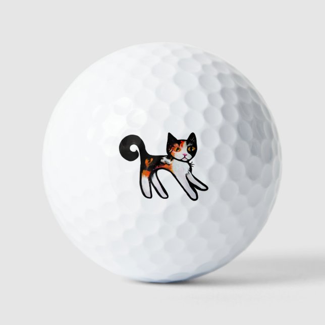 Calico Crazy Cat                                   Golf Balls (Front)