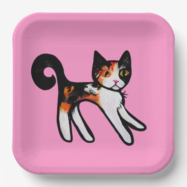 Calico Crazy Cat                                   Paper Plates (Front)