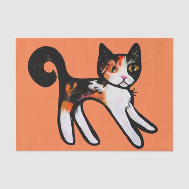 Calico Crazy Cat                                   Tissue Paper (Front)