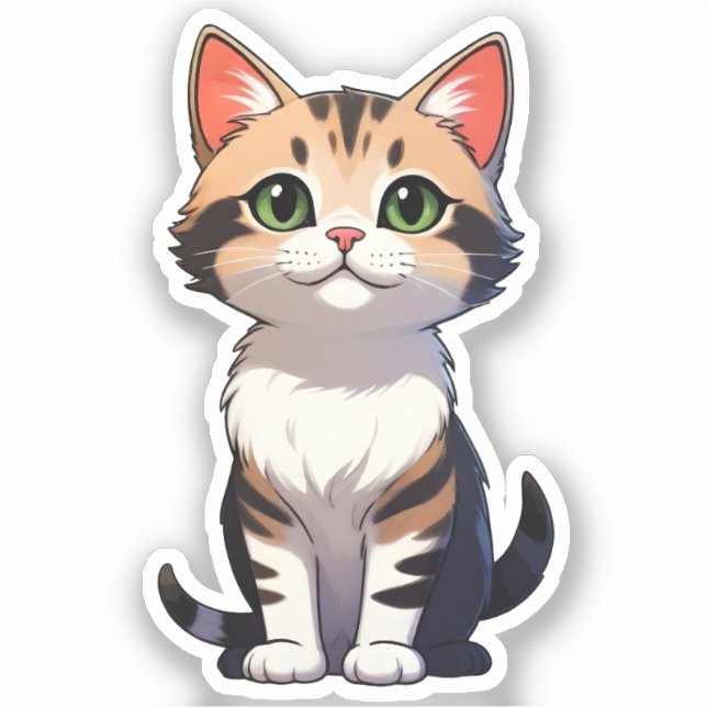 Calico Cutie: A Purrfect Smile Sticker (Front)