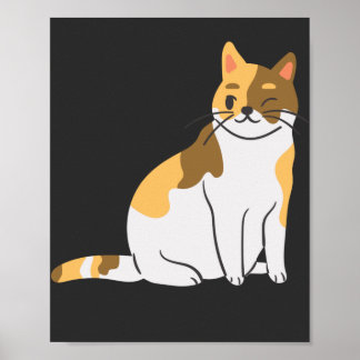 Calico Essential,Calico Portrait,Cute Calico Cat T Poster