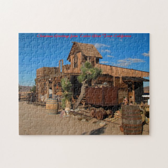 Calico Ghost Town California. Christmas Greetings Jigsaw Puzzle (Horizontal)