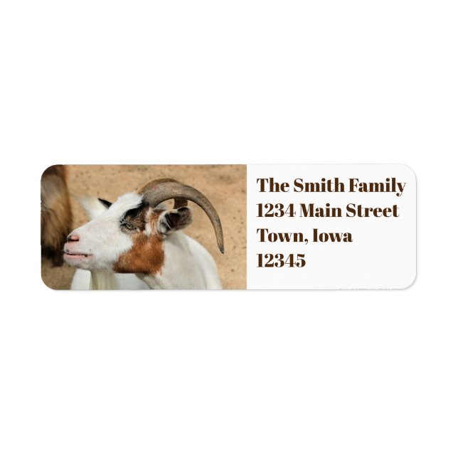 Calico goat label (Front)