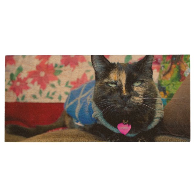 Calico I Wood Flash Drive (Back)