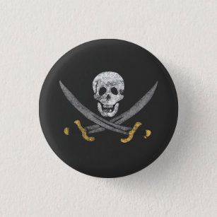 Calico Jack Pirate Flag Button