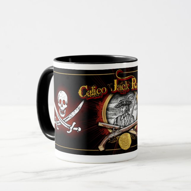 Calico Jack Rackham Pirate Coffee Mug (Front Left)