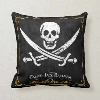 Calico Jack Rackham Pirate Flag Throw Pillow