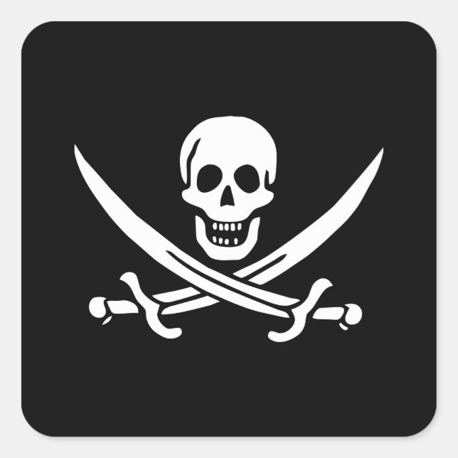 Calico Jack Square Sticker (Front)