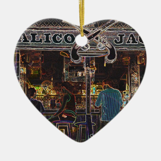 Calico Jacks Grand Cayman Island Ceramic Ornament (Front)