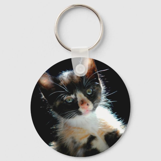 Calico Kitten Keychain (Front)