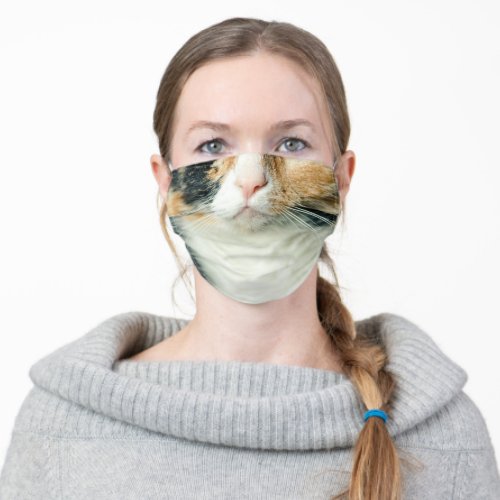 Calico Kitty Cat Photo Animal Face Adult Cloth Face Mask