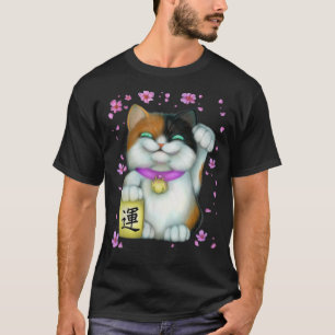 Calico Lucky Cat Maneki Neko T-Shirt