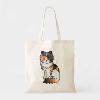 Calico Persian Cute Cartoon Cat Illustration Tote Bag