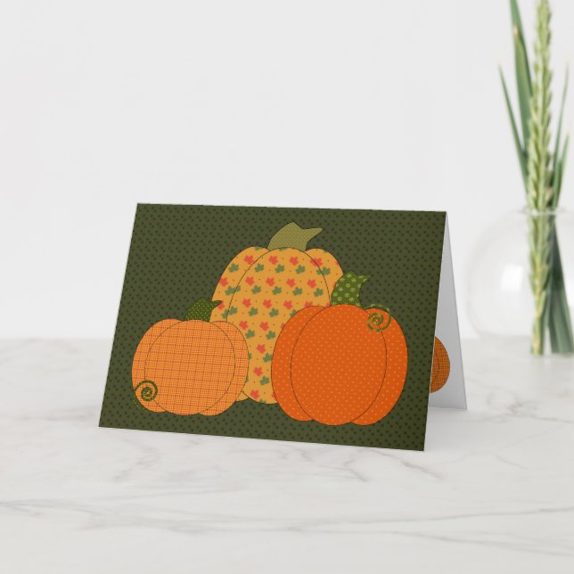 Calico Pumpkin Trio Card (Front)