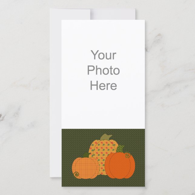 Calico Pumpkin Trio Photo Card (Front)