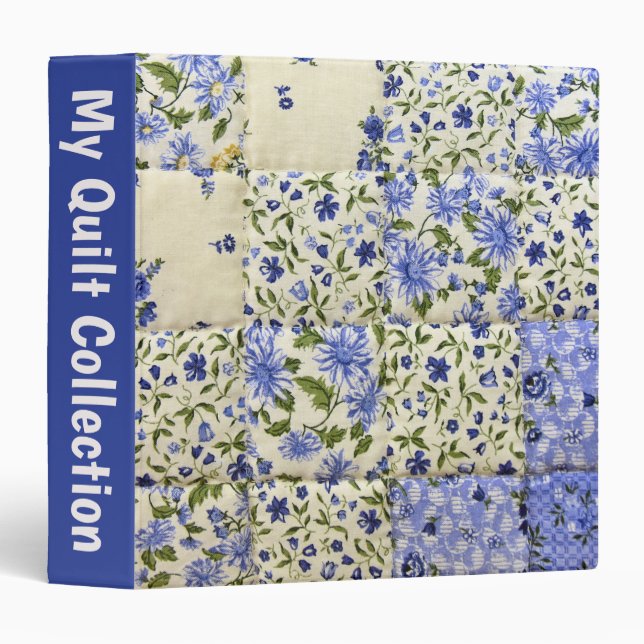 Calico Quilt Pattern   3 Ring Binder (Front/Spine)