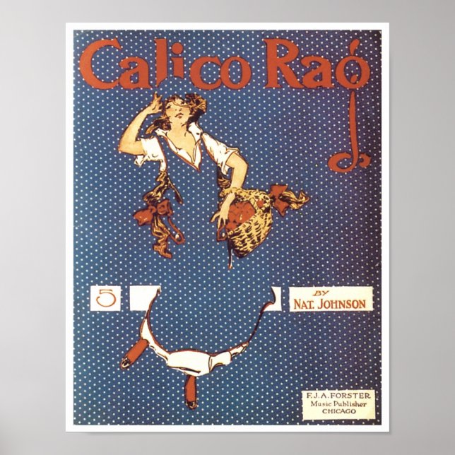 Calico Rag Vintage Songbook Cover Poster (Front)