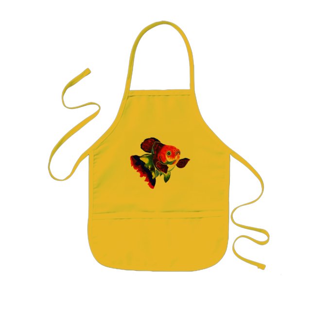 Calico Veiltail Goldfish kitchen apron (Front)
