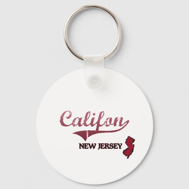 Califon New Jersey City Classic Keychain (Front)