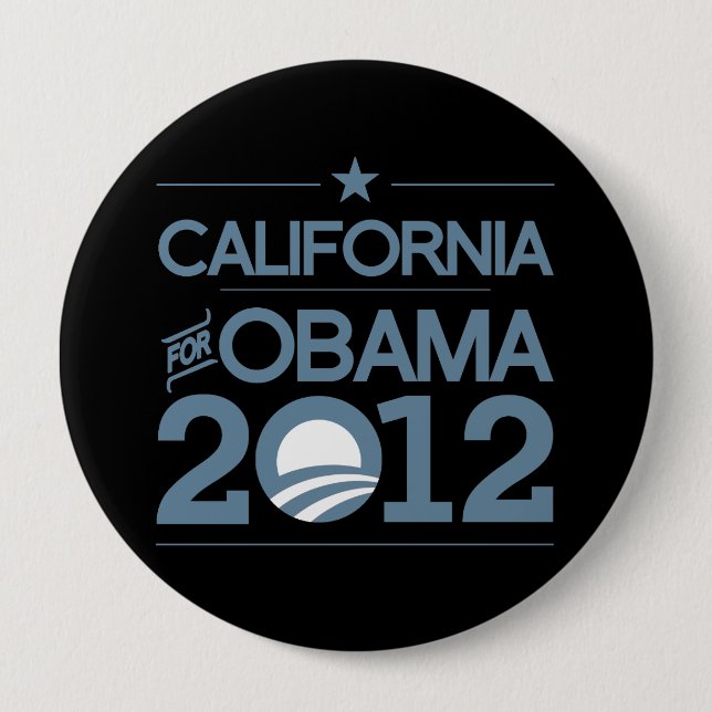 CALIFONIA FOR OBAMA 2012.png Button (Front)