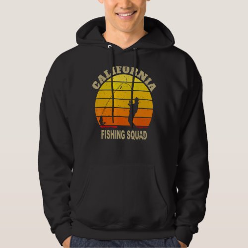 Califoria Fishing Squad For Sea Fishing And Trout  Hoodie