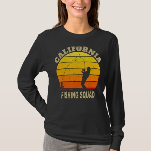 Califoria Fishing Squad For Sea Fishing And Trout  T_Shirt