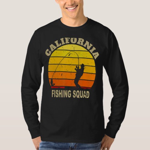 Califoria Fishing Squad For Sea Fishing And Trout  T_Shirt