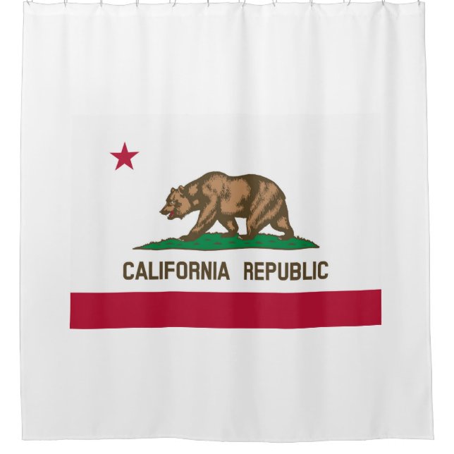 Califorina State Flag Shower Curtain (Front)