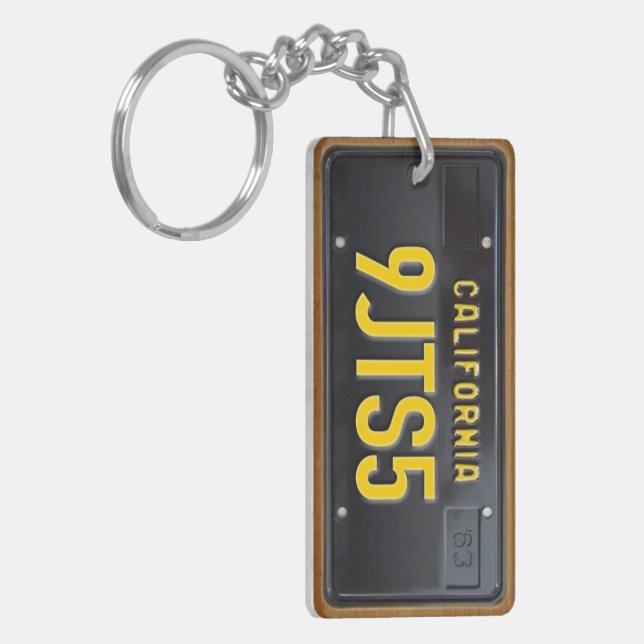 California 1963 License Plate Keychain CUSTOM (Front Left)