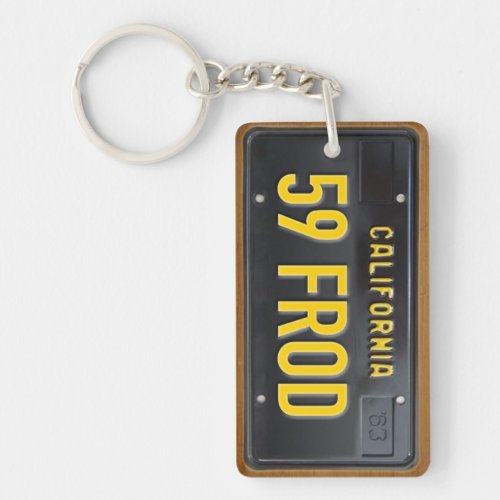 California 1963 Vintage License Plate Keychain