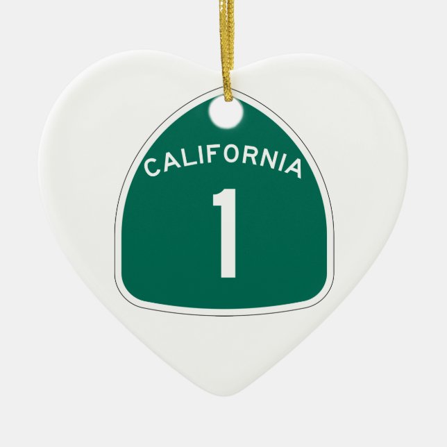California 1 ceramic ornament (Front)