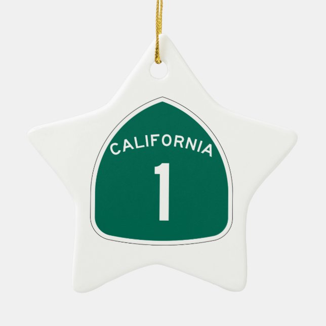 California 1 ceramic ornament (Front)