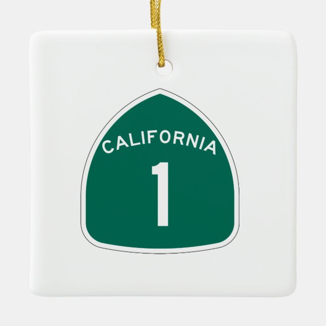 California 1 ceramic ornament (Front)