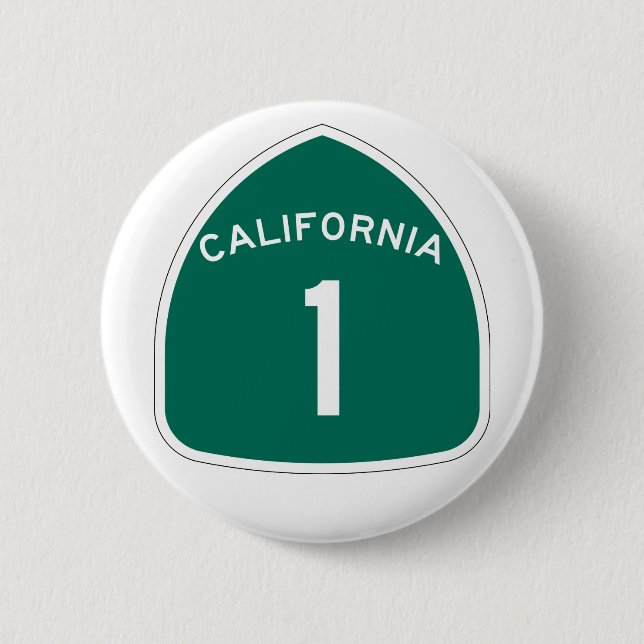 California 1 pinback button (Front)