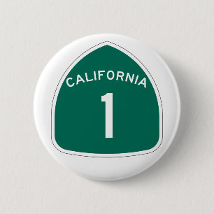 California 1 pinback button