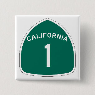 California 1 pinback button