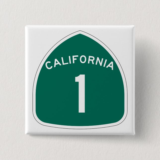 California 1 pinback button (Front)