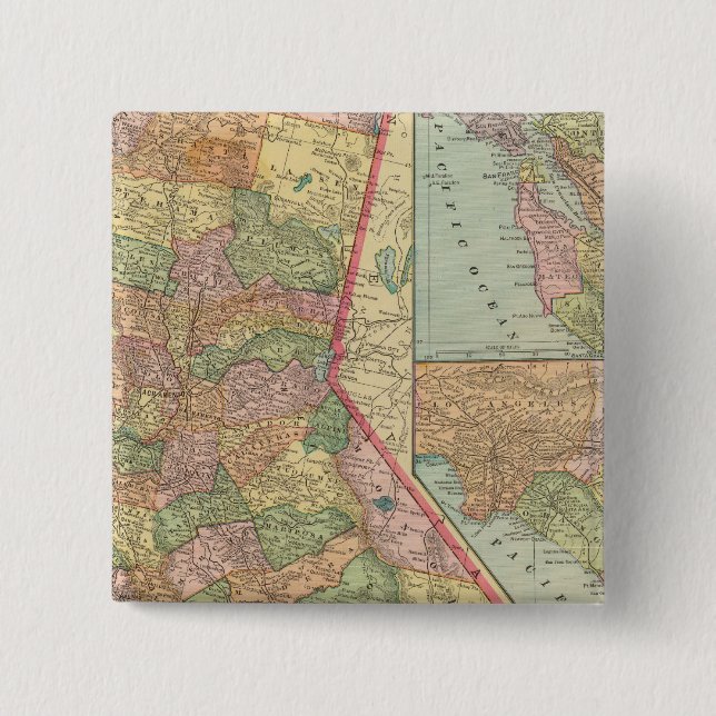 California 3 pinback button (Front)