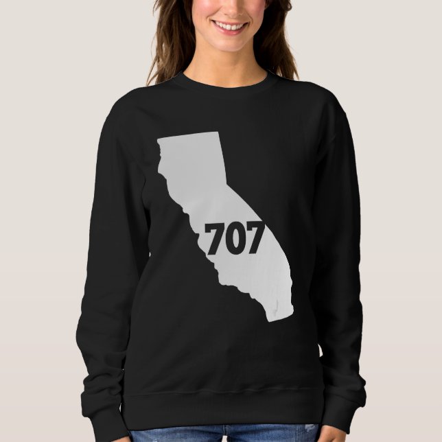 California 707 Area Code Sweatshirt (Front)