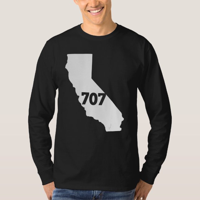 California 707 Area Code T-Shirt (Front)