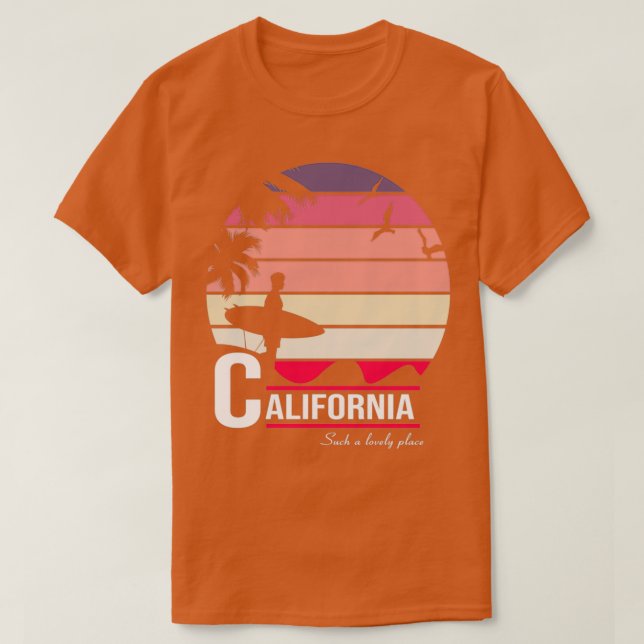 California 70s Summer Surf Beach Design Amazing Gi T-Shirt (Design Front)