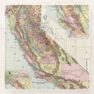 California 8 glass coaster