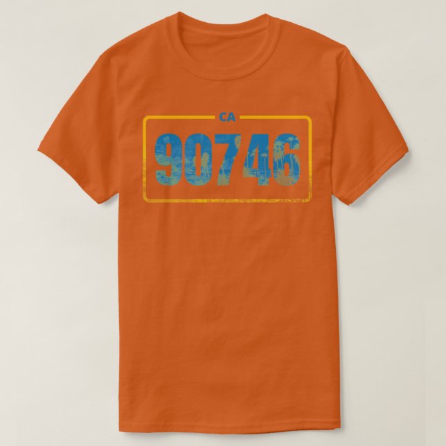 California 90746 Zipcode BG T-Shirt (Design Front)