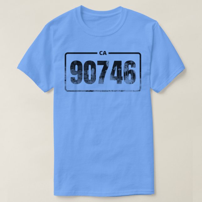 California 90746 Zipcode T-Shirt (Design Front)