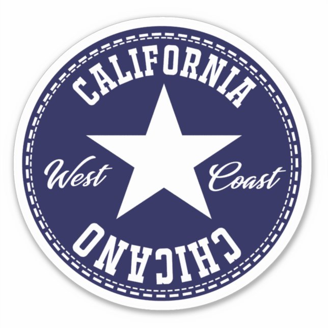 California all star Chicano Decal Sticker (Front)