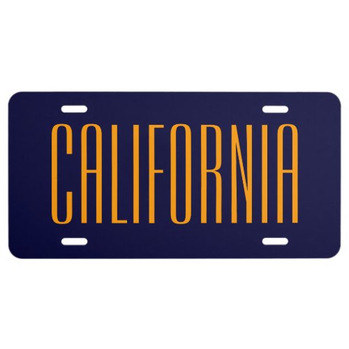 California Aluminum License Plate