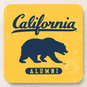 California Alumni Distressed Blue Bear Beverage Coaster