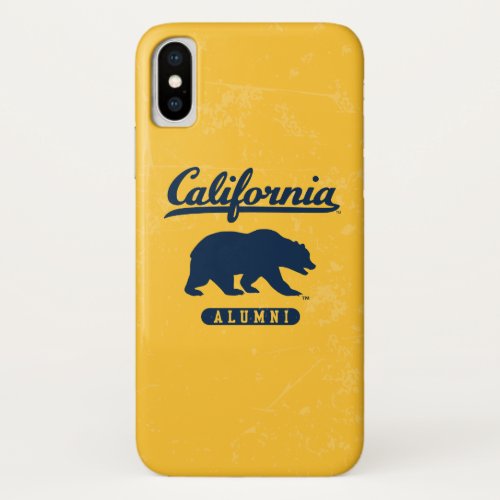 California Alumni  Distressed Blue Bear iPhone X Case