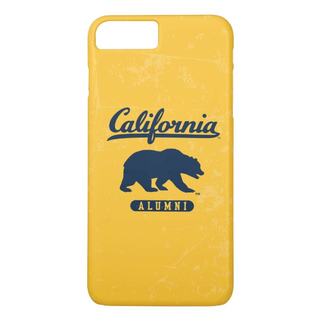 California Alumni | Distressed Blue Bear Case-Mate iPhone Case (Back)
