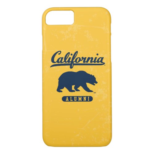 California Alumni  Distressed Blue Bear iPhone 87 Case
